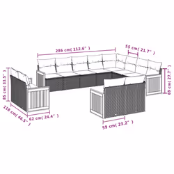 VidaXL 3228191 ensemble de meubles de jardin