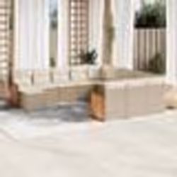 vidaXL Salon de jardin avec coussins 12 pcs beige résine tressée
