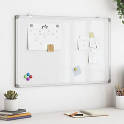 vidaXL Tableau blanc magnétique 100x60x1,7 cm aluminium