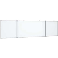 vidaXL Tableau blanc magnétique pliable 160x40x1,7 cm aluminium