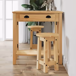 vidaXL Tabourets de bar lot de 2 bois massif de pin