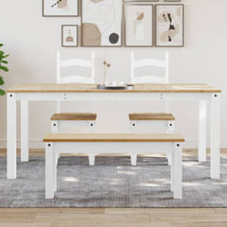 Vidaxl - Table à manger Panama blanc 180x90x75 cm bois massif de pin