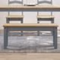 vidaXL Banc à manger Panama gris 105x30x45 cm bois massif de pin