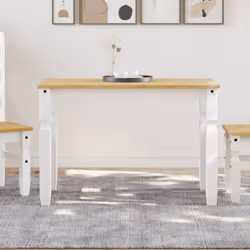 Apportez un air de style minimaliste et de charme élégant à votre cuisine ou salle à manger avec cette table à manger en bois ...