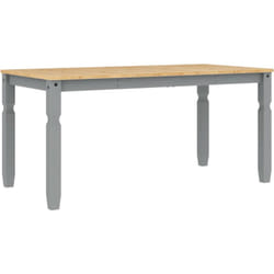 Vidaxl - Table à manger Corona gris 160x80x75 cm bois massif de pin