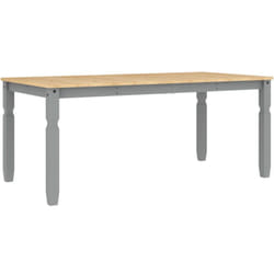 Vidaxl - Table à manger Corona gris 180x90x75 cm bois massif de pin