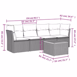 VidaXL 3223472 ensemble de meubles de jardin