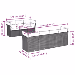 VidaXL 3223504 ensemble de meubles de jardin
