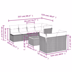 VidaXL 3223514 ensemble de meubles de jardin