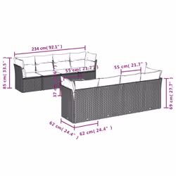 VidaXL 3223526 ensemble de meubles de jardin