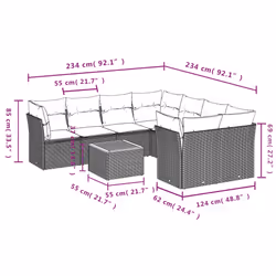 VidaXL 3223528 ensemble de meubles de jardin