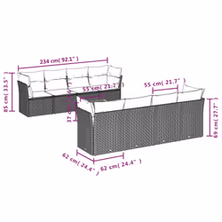 VidaXL 3223532 ensemble de meubles de jardin