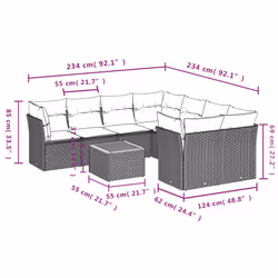 VidaXL 3223533 ensemble de meubles de jardin