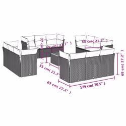 VidaXL 3223535 ensemble de meubles de jardin