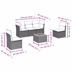 VidaXL 3223543 ensemble de meubles de jardin