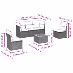 VidaXL 3223546 ensemble de meubles de jardin
