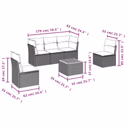VidaXL 3223547 ensemble de meubles de jardin