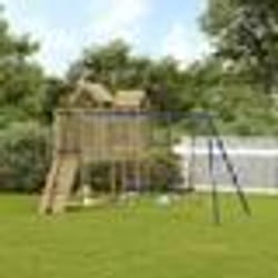 vidaXL Salon de jardin avec coussins 7 pcs gris résine tressée
