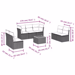 VidaXL 3223564 ensemble de meubles de jardin
