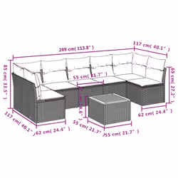 VidaXL 3223574 ensemble de meubles de jardin