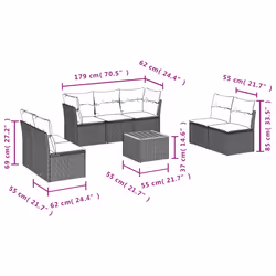 VidaXL 3223575 ensemble de meubles de jardin