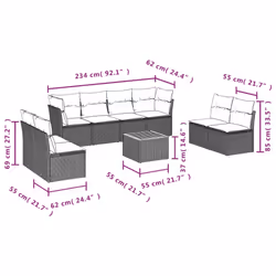 VidaXL 3223578 ensemble de meubles de jardin