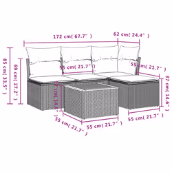 VidaXL 3223591 ensemble de meubles de jardin