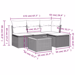 VidaXL 3223592 ensemble de meubles de jardin