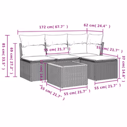VidaXL 3223595 ensemble de meubles de jardin