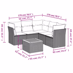 VidaXL 3223643 ensemble de meubles de jardin