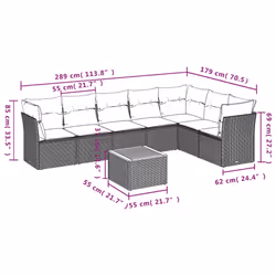 VidaXL 3223676 ensemble de meubles de jardin