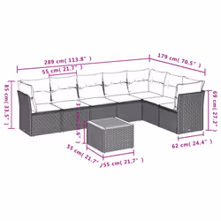 VidaXL 3223679 ensemble de meubles de jardin
