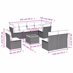 VidaXL 3223682 ensemble de meubles de jardin