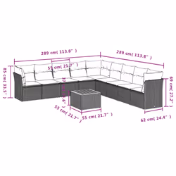 VidaXL 3223689 ensemble de meubles de jardin