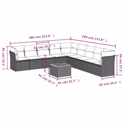 VidaXL 3223693 ensemble de meubles de jardin