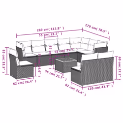 VidaXL 3223700 ensemble de meubles de jardin