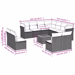 VidaXL 3223704 ensemble de meubles de jardin
