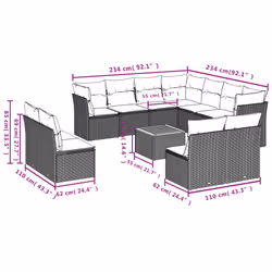 VidaXL 3223708 ensemble de meubles de jardin