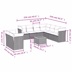 VidaXL 3223710 ensemble de meubles de jardin