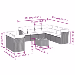 VidaXL 3223713 ensemble de meubles de jardin