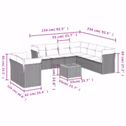 VidaXL 3223714 ensemble de meubles de jardin