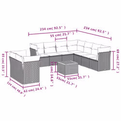 VidaXL 3223715 ensemble de meubles de jardin
