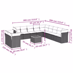 VidaXL 3223725 ensemble de meubles de jardin