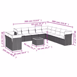 VidaXL 3223727 ensemble de meubles de jardin