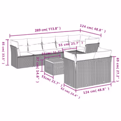 VidaXL 3223732 ensemble de meubles de jardin