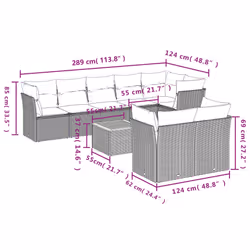VidaXL 3223735 ensemble de meubles de jardin