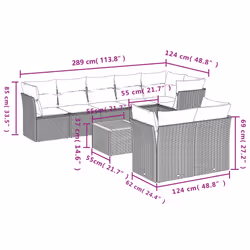 VidaXL 3223742 ensemble de meubles de jardin