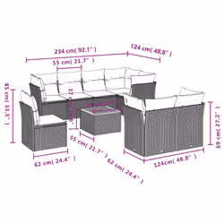VidaXL 3223743 ensemble de meubles de jardin