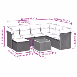 VidaXL 3223756 ensemble de meubles de jardin