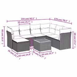 VidaXL 3223759 ensemble de meubles de jardin